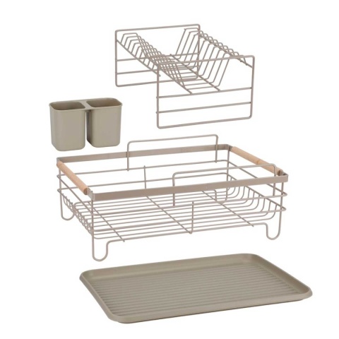 SUSZARKA DO NACZYŃ Z OCIEKACZEM I TACĄ E-8090 BEŻOWA