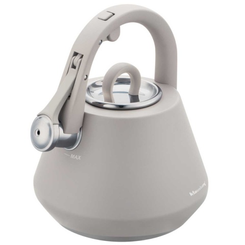 CZAJNIK STALOWY Z GWIZDKIEM 2,5L KLAUSBERG KB-7949 SZARY