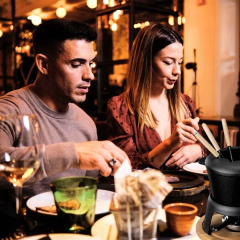 FONDUE ŻELIWNE ZESTAW DLA 6 OSÓB KINGHOFF KH-1195