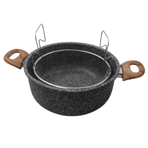 GARNEK MARMUROWY Z KOSZEM DO SMAŻENIA KINGHOFF KH-1985 4L