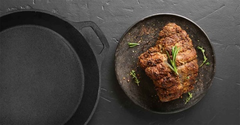 PATELNIA ŻELIWNA HAGE 31cm Z UCHEM INDUKCJA