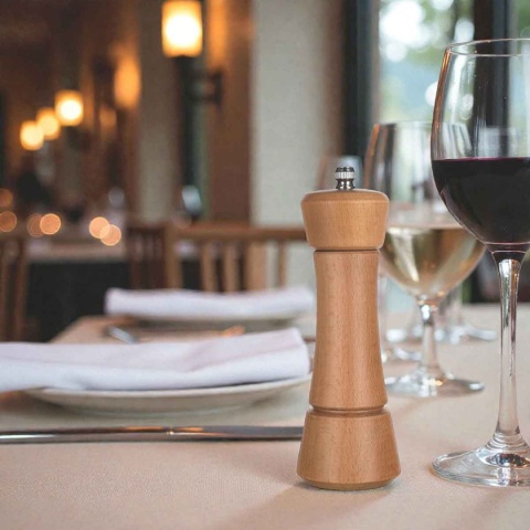 RĘCZNY MŁYNEK DO PIEPRZU SOLI Z DREWNA DĘBOWEGO BANQUET NATURAL