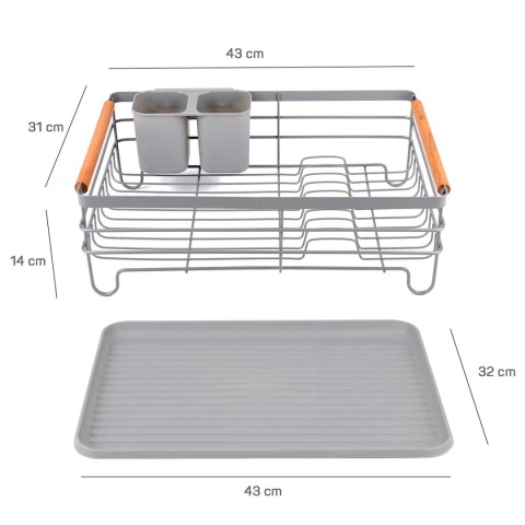 SUSZARKA DO NACZYŃ Z OCIEKACZEM I TACĄ E-8087