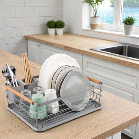 SUSZARKA DO NACZYŃ Z OCIEKACZEM I TACĄ E-8087