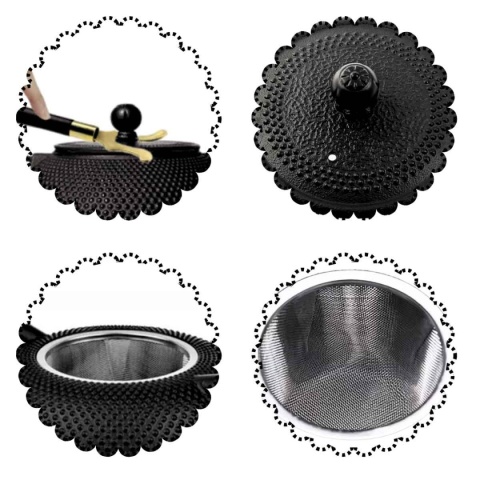 ZAPARZACZ ŻELIWNY DZBANEKCZARNY 900ml Z FILTREM i FILIŻANKAMI PREZENT