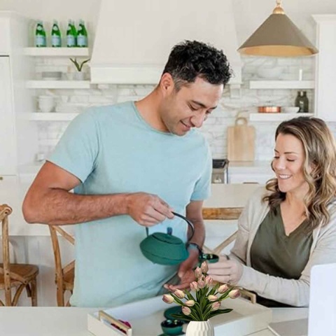 ZAPARZACZ ŻELIWNY DZBANEK ZIELONY 900ml Z FILTREM i FILIŻANKAMI PREZENT