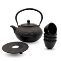ZAPARZACZ ŻELIWNY DZBANEK CZARNY 1,4L Z FILTREM i FILIŻANKAMI PREZENT