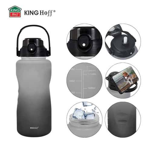 BUTELKA BIDON ZE SŁOMKĄ NA WODĘ 2L KINGHOFF KH-2009