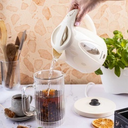 CZAJNIK ELEKTRYCZNY 1,2L KLAUSBERG KB-9002 KREMOWY