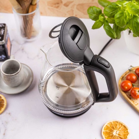 CZAJNIK ELEKTRYCZNY SZKLANY 1,2L KLAUSBERG KB-9003 LED