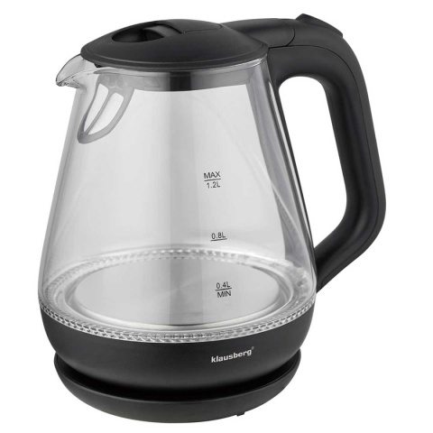 CZAJNIK ELEKTRYCZNY SZKLANY 1,2L KLAUSBERG KB-9003 LED