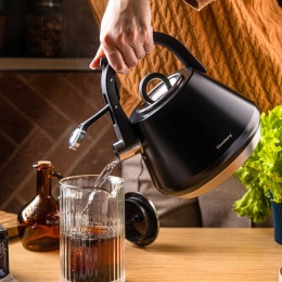 CZAJNIK STALOWY Z GWIZDKIEM 2,5L KLAUSBERG KB-7948 CZARNY