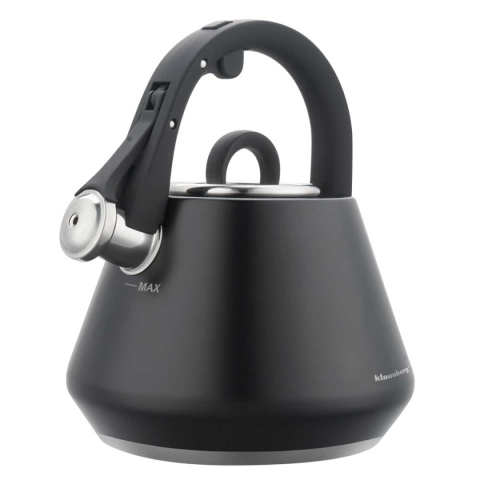 CZAJNIK STALOWY Z GWIZDKIEM 2,5L KLAUSBERG KB-7948 CZARNY