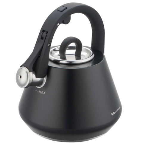 CZAJNIK STALOWY Z GWIZDKIEM 2,5L KLAUSBERG KB-7948 CZARNY