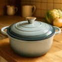 EMALIOWANY GARNEK ŻELIWNY 22cm 3L HAGE SEA SALT