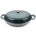 EMALIOWANY GARNEK ŻELIWNY PŁASKI 30cm 3L HAGE SEA SALT