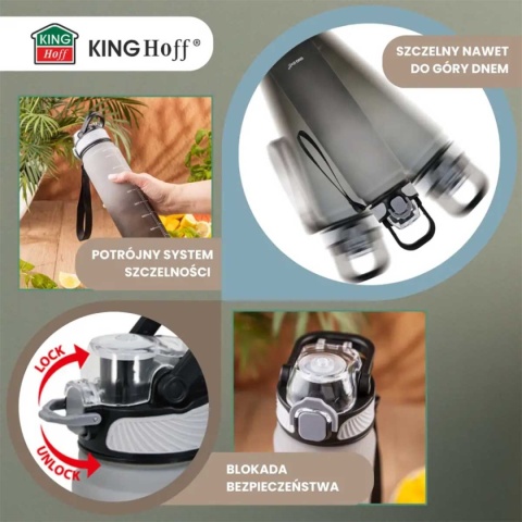 BUTELKA BIDON NA WODĘ 1L KINGHOFF KH-2008