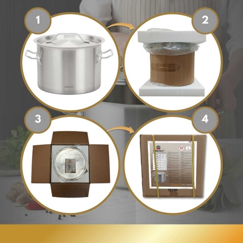 GARNEK GASTRONOMICZNY Z POKRYWĄ STALOWĄ Ø25cm 9L KINGHOFF KH-2021