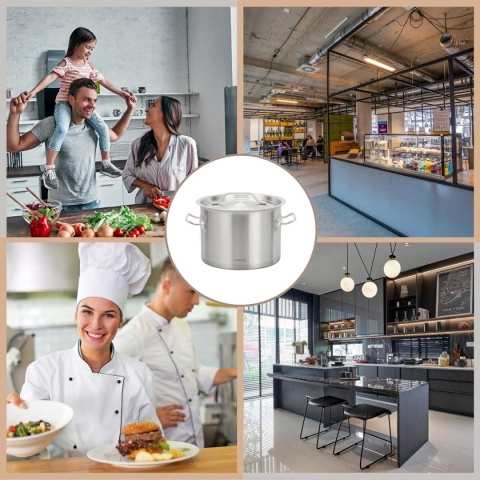 GARNEK GASTRONOMICZNY Z POKRYWĄ STALOWĄ Ø25cm 9L KINGHOFF KH-2021