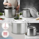 GARNEK GASTRONOMICZNY Z POKRYWĄ STALOWĄ Ø32cm 17L KINGHOFF KH-2023