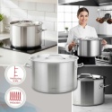 GARNEK GASTRONOMICZNY Z POKRYWĄ STALOWĄ Ø40cm 32L KINGHOFF KH-2026