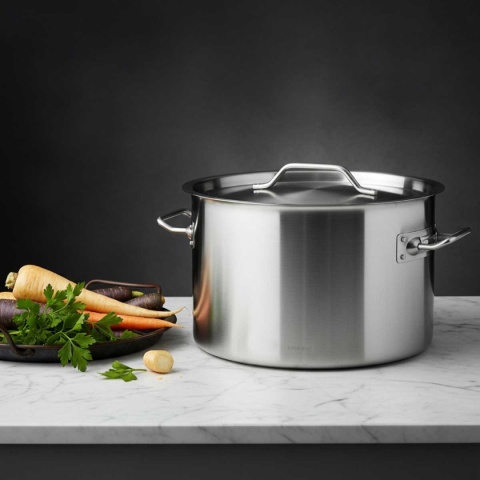 GARNEK GASTRONOMICZNY Z POKRYWĄ STALOWĄ Ø40cm 32L KINGHOFF KH-2026
