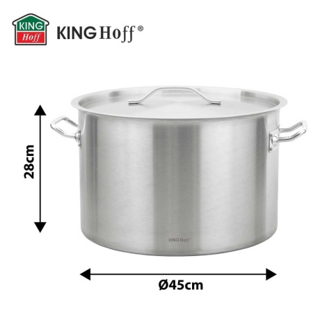 GARNEK GASTRONOMICZNY Z POKRYWĄ STALOWĄ Ø45cm 44L KINGHOFF KH-2027