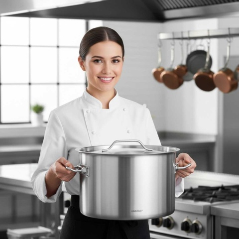 GARNEK GASTRONOMICZNY Z POKRYWĄ STALOWĄ Ø50cm 58L KINGHOFF KH-2028