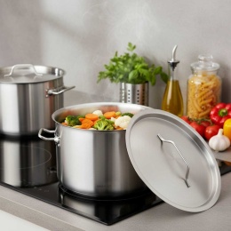 GARNEK GASTRONOMICZNY Z POKRYWĄ STALOWĄ Ø55cm 83L KINGHOFF KH-2029