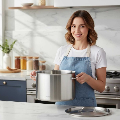 GARNEK GASTRONOMICZNY Z POKRYWĄ STALOWĄ Ø55cm 83L KINGHOFF KH-2029