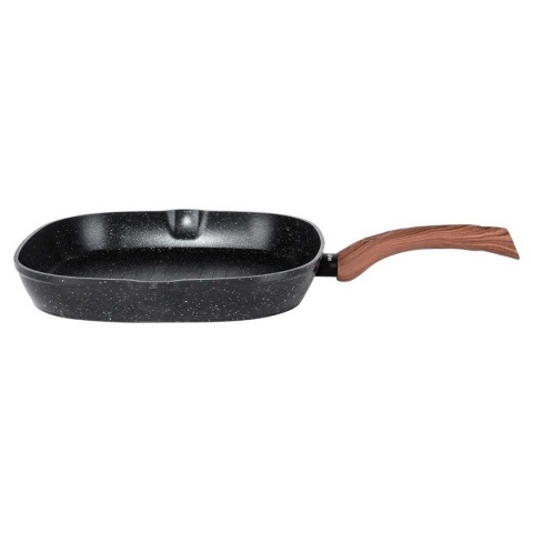 PATELNIA GRANITOWA GRILLOWA 28x28cm BLACK&WOOD 199056