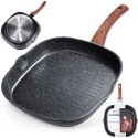 PATELNIA GRANITOWA GRILLOWA 28x28cm BLACK&WOOD 199056