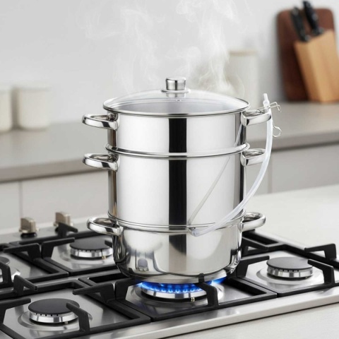 SOKOWNIK PAROWY 8L INDUKCJA GAZ KLAUSBERG KB-9032 GARNEK DO SOKU