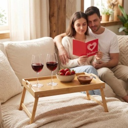 BAMBUSOWY STOLIK ŚNIADANIOWY DO ŁÓŻKA POD LAPTOPA 139457