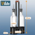 BUTELKI SZKLANE DO OLIWY OCTU 2x 250ml W STOJAKU 229274