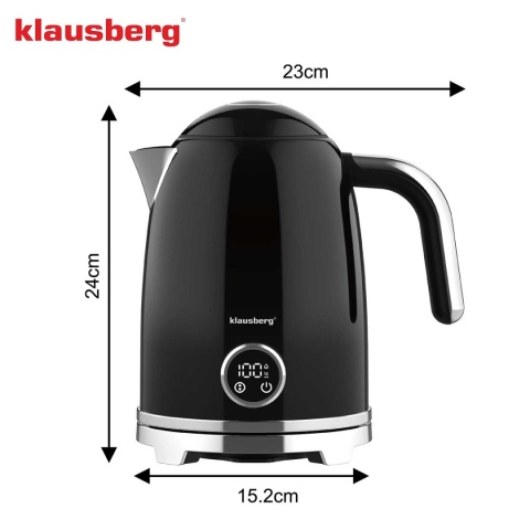 CZAJNIK ELEKTRYCZNY 1,7L Z TERMOMETREM LED KLAUSBERG KB-9027 RETRO