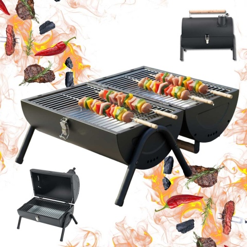GRILL WĘGLOWY PRZENOŚNY SKŁADANY KINGHOFF KH-2032