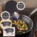 PATELNIA STALOWA 28cm Z POWŁOKĄ PLASTER MIODU KLAUSEBRG KB-9023