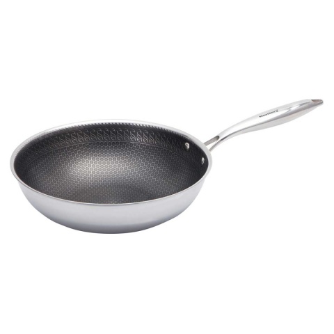 PATELNIA STALOWA WOK 28cm Z POWŁOKĄ PLASTER MIODU KLAUSEBRG KB-9024