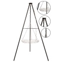 TRÓJNÓG STALOWY 15Ocm Z RUSZTEM 50cm GRILL DO PALENISK OGRODOWYCH