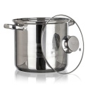 GARNEK STALOWY 20cm Z POKRYWĄ BANQUET LIVING 5,6L