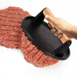 ŻELIWNA PRASKA DO GRILLOWANIA BURGERÓW STEKÓW MIĘSA 259702