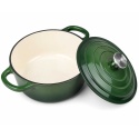 EMALIOWANY GARNEK ŻELIWNY 24cm 4,2L ZIELONY 7751