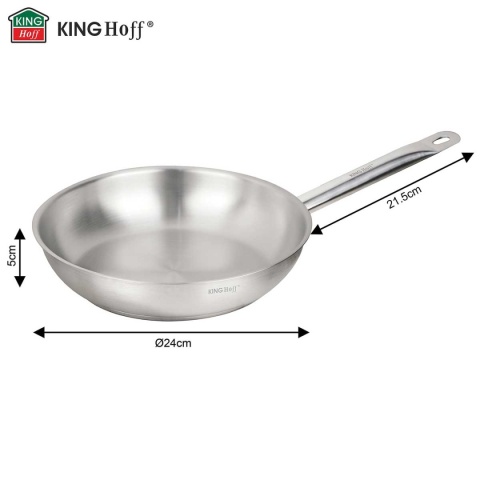 PATELNIA ZE STALI NIERDZEWNEJ 21CT 24cm KINGHOFF KH-2019