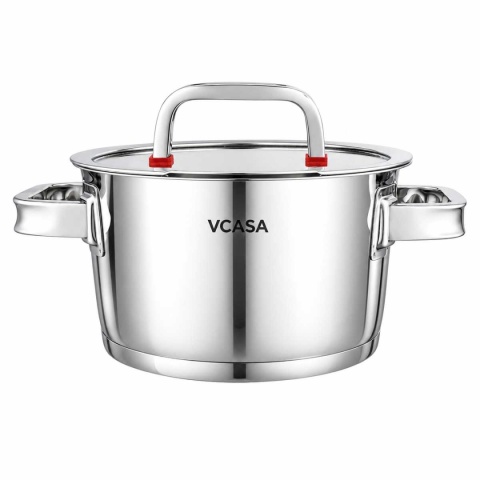 GARNEK STALOWY Z POKRYWĄ 18cm 2.2L VCASA VC-90103 SIERRA