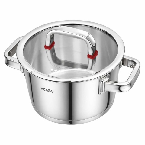 GARNEK STALOWY Z POKRYWĄ 18cm 2.2L VCASA VC-90103 SIERRA