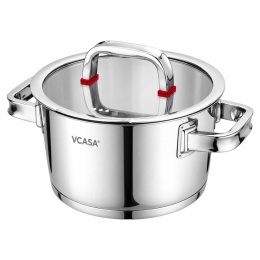 GARNEK STALOWY Z POKRYWĄ 20cm 3.2L VCASA VC-90104 SIERRA