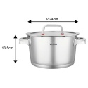GARNEK STALOWY Z POKRYWĄ 24cm 5.2L VCASA VC-90105 SIERRA