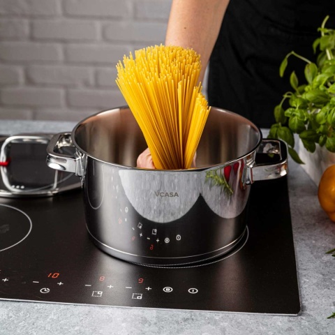 GARNEK STALOWY Z POKRYWĄ 24cm 5.2L VCASA VC-90105 SIERRA