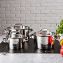 ZESTAW GARNKÓW STALOWYCH 16/20/24cm 6 ELEMENTÓW VCASA VC-90108 SIERRA